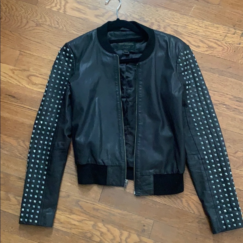 Women’s French Connection leather jacket size: 2